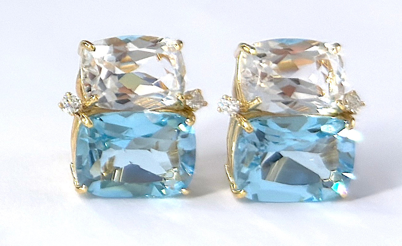 Blue Topaz Emerald Cut Statement ring