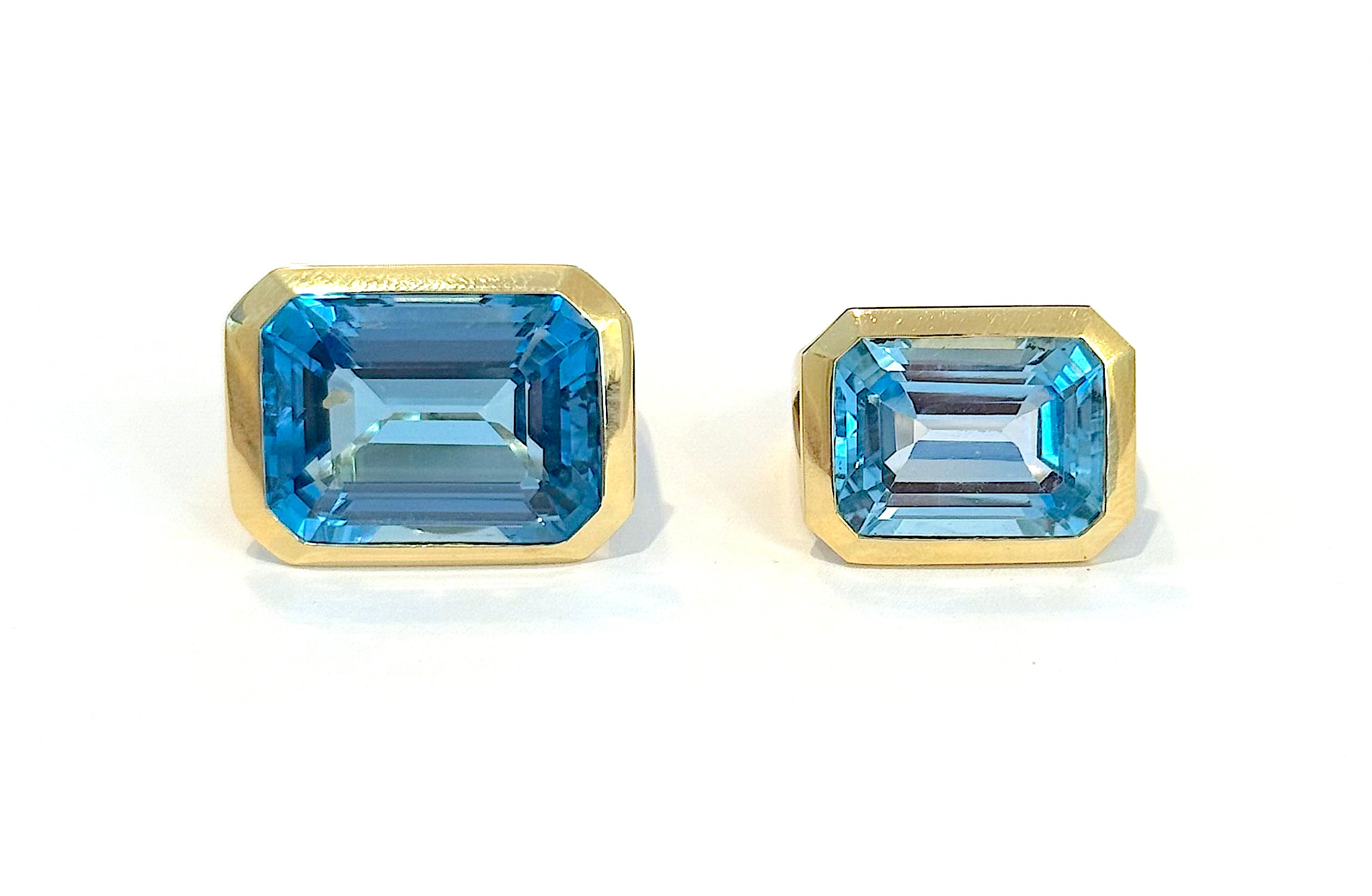 Blue Topaz Emerald Cut Statement ring