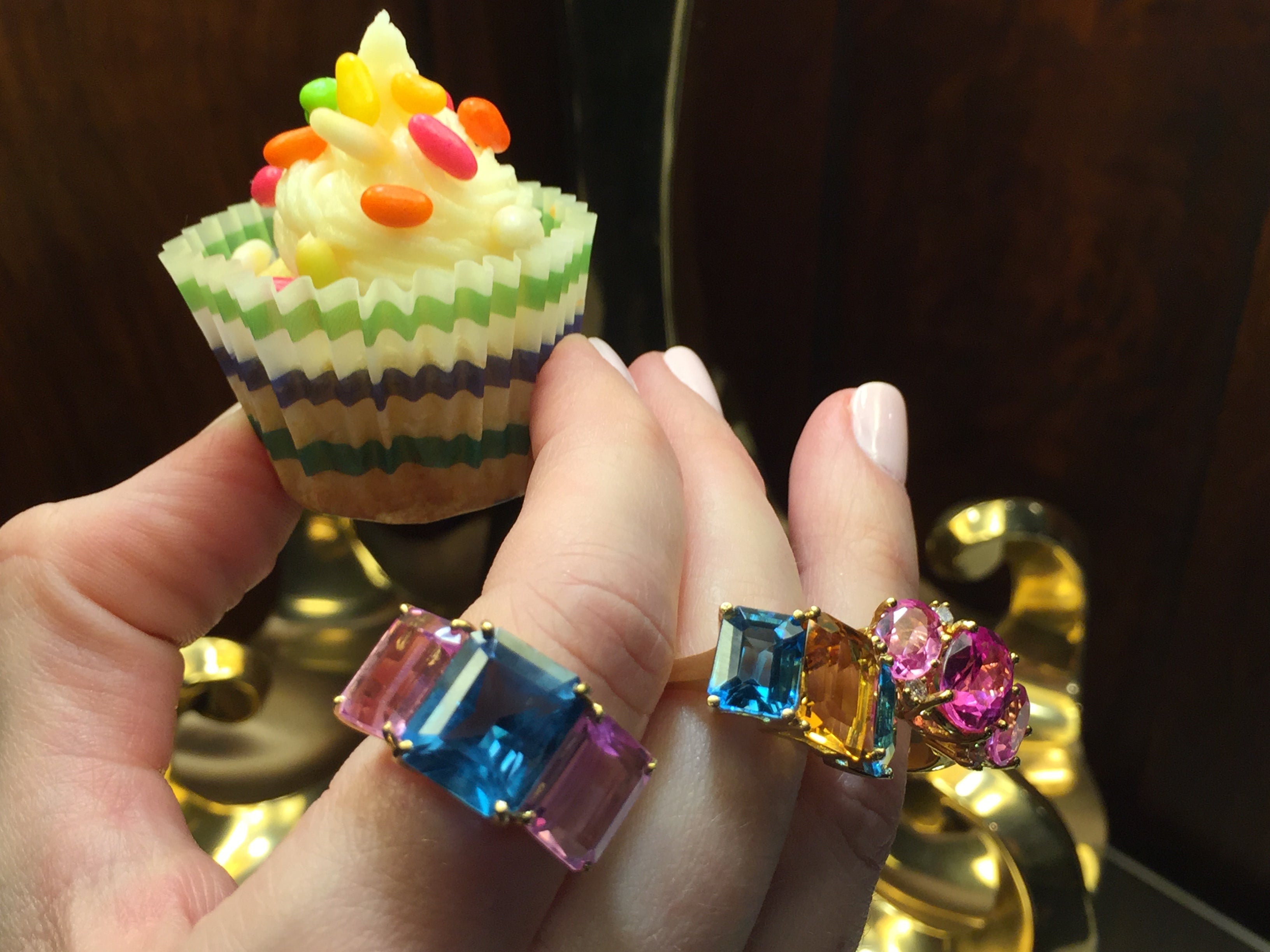 Yellow Gold Zircon Mini Emerald Cut Ring