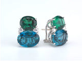 Medium GUM DROP™ Earrings with Iolite and Blue Topaz and Diamonds