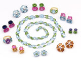 Large GUM DROP™ Earrings with Peridot and Blue Topaz and Diamonds