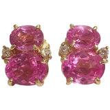 Mini GUM DROP™ Iolite Blue Topaz Diamond Earrings