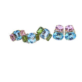 Small GUM DROP™ Ring with Blue Topaz Citrine and Diamonds