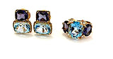Large GUM DROP™ Ring with Citrine and Amethyst and Diamonds