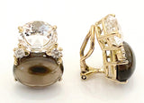 Small GUM DROP™ Ring with Blue Topaz Citrine and Diamonds