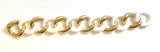 18k Yellow Gold and White Ceramic curb Link Bracelet