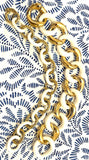 18k Yellow Gold and White Ceramic curb Link Bracelet