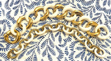 18k Yellow Gold and White Ceramic curb Link Bracelet