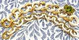 18k Yellow Gold and White Ceramic curb Link Bracelet