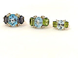 ADELE Large GUM DROP™ Earrings with Citrine and Smokey Topaz and Diamonds