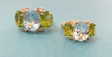 Small GUM DROP™ Ring with Blue Topaz Citrine and Diamonds