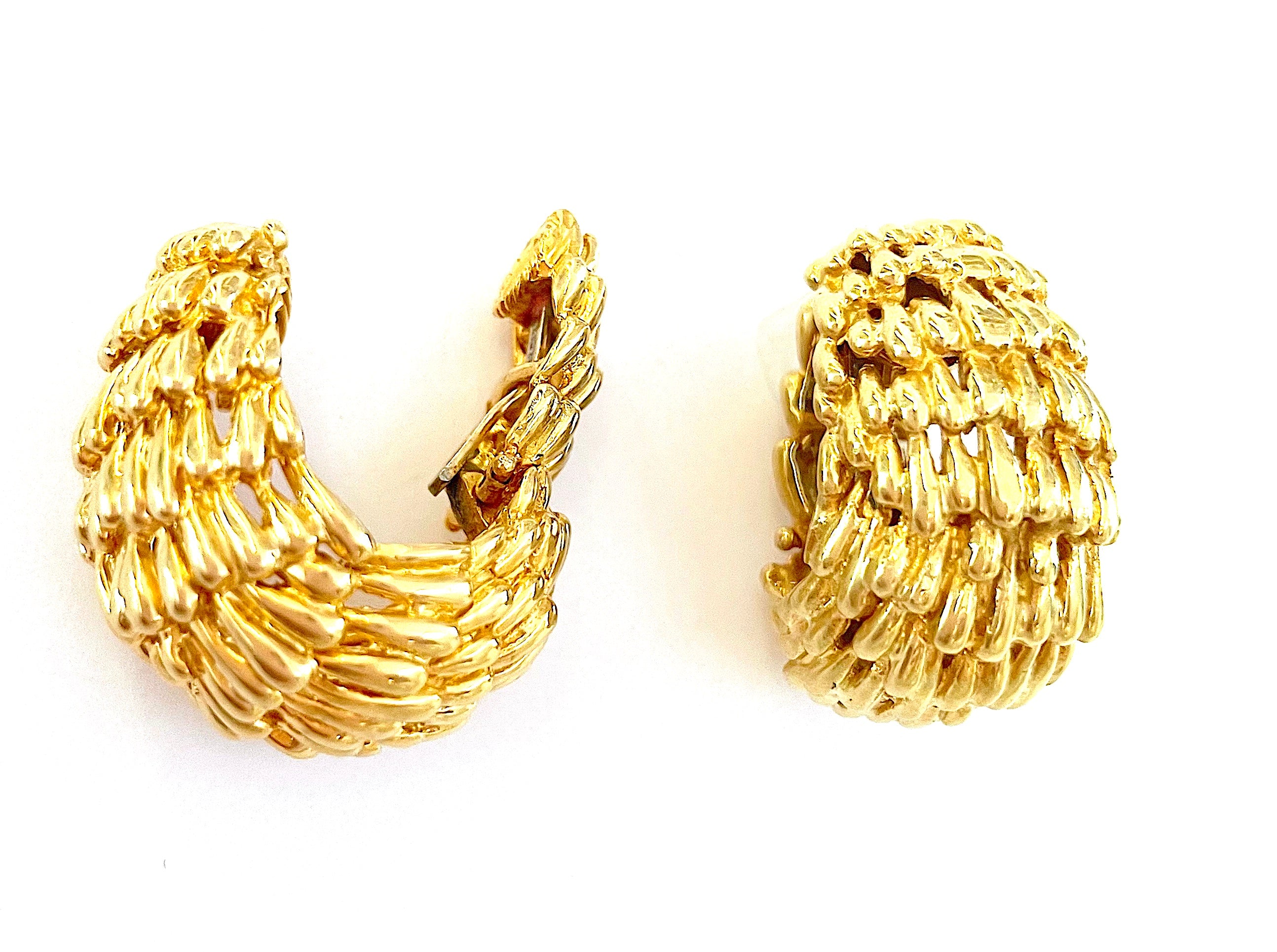 Elegant Gold Creole Earring  by David Webb