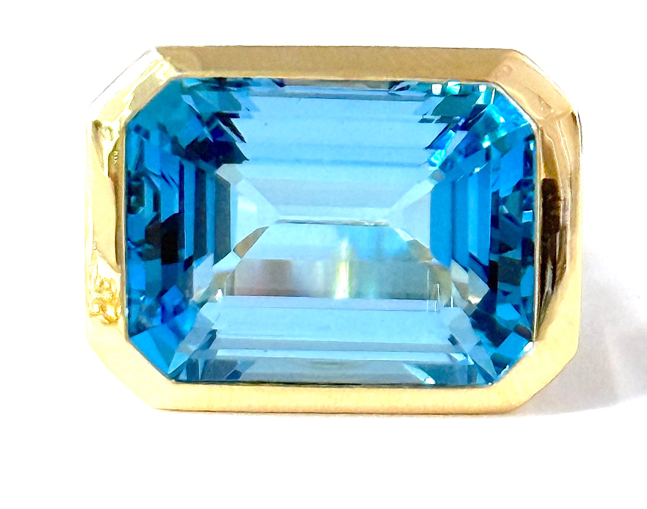Blue Topaz Emerald Cut Ring
