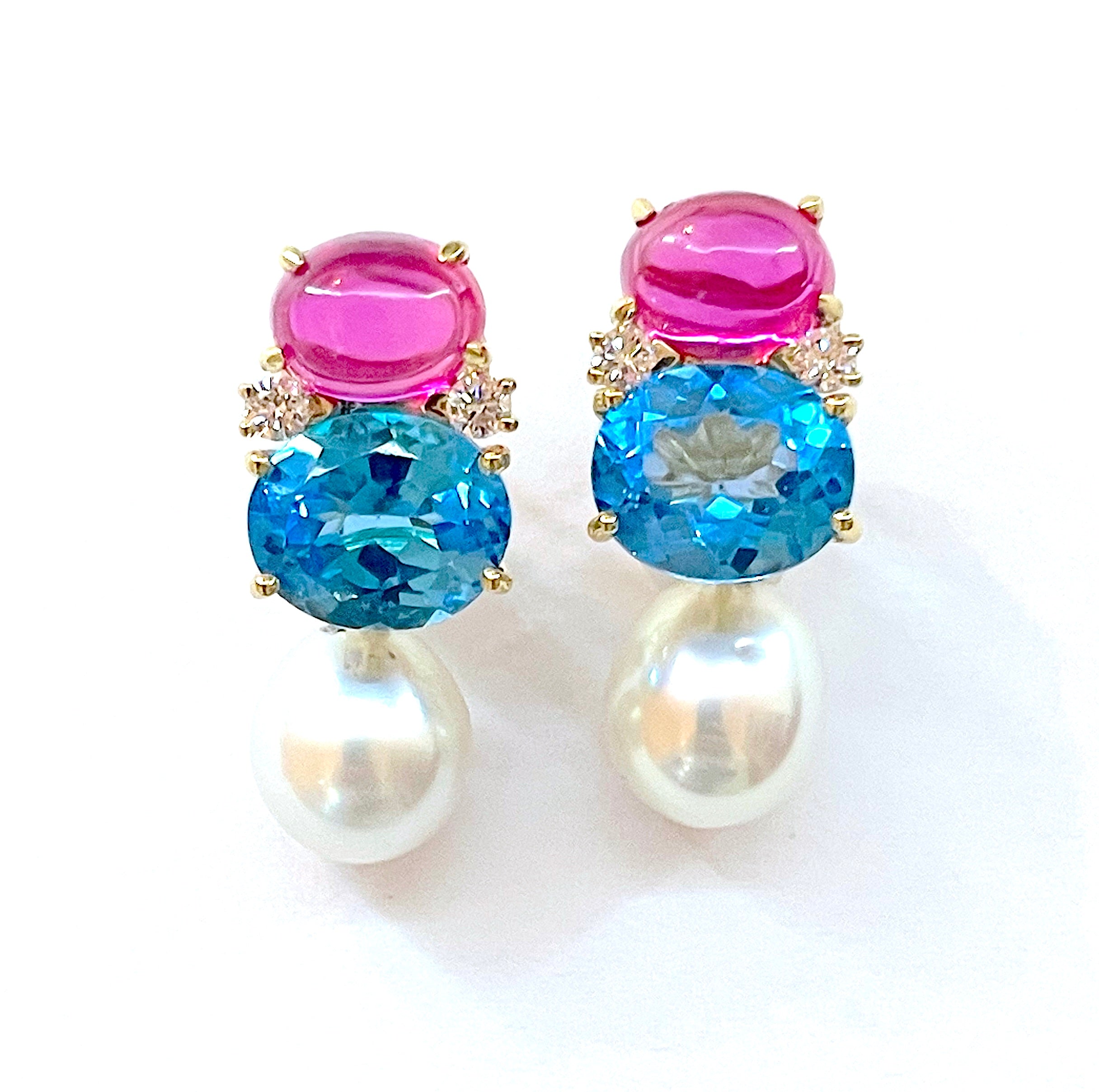 18Karat Medium GUM DROP™ Earrings with Pearls and Diamonds