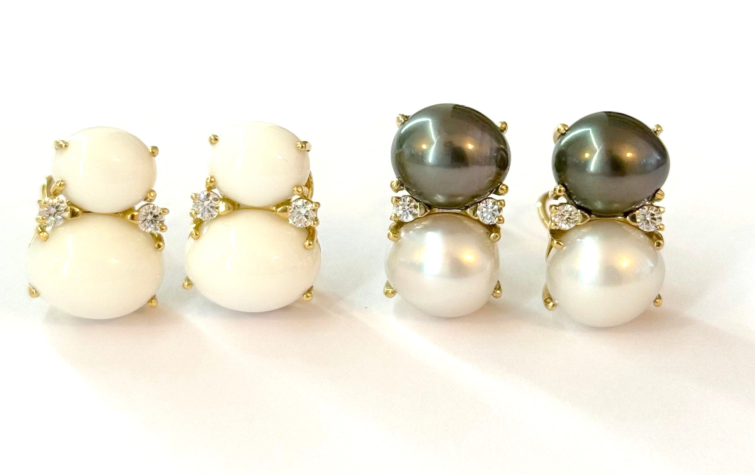 18Karat Medium GUM DROP™ Earrings with Pearls and Diamonds