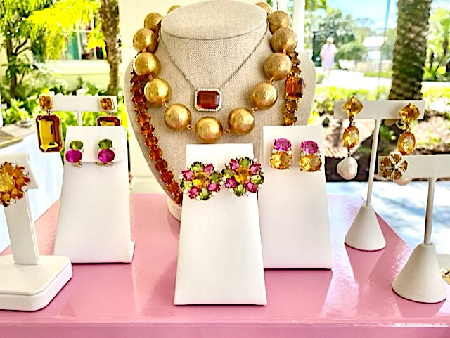 Extra Large GUM DROP™ Ring with Pink Topaz and Diamonds