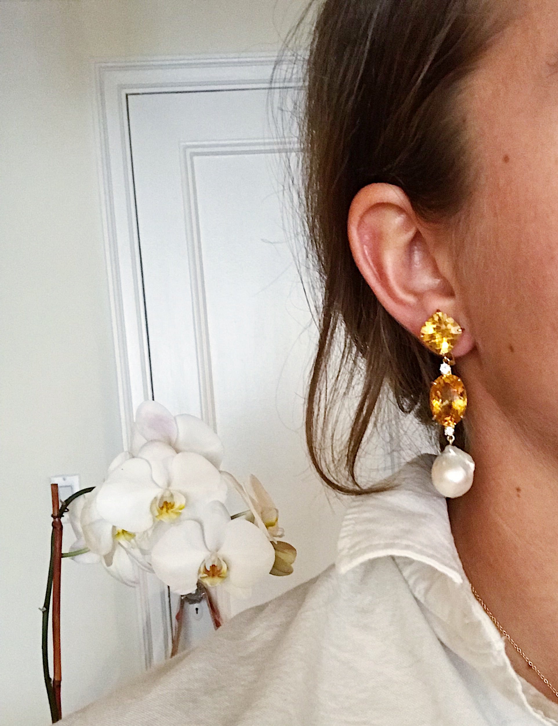 Elegant Gold Creole Earring  by David Webb