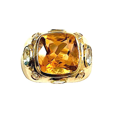 The BONHEUR Ring:  18kt Yellow Gold Domed Ring