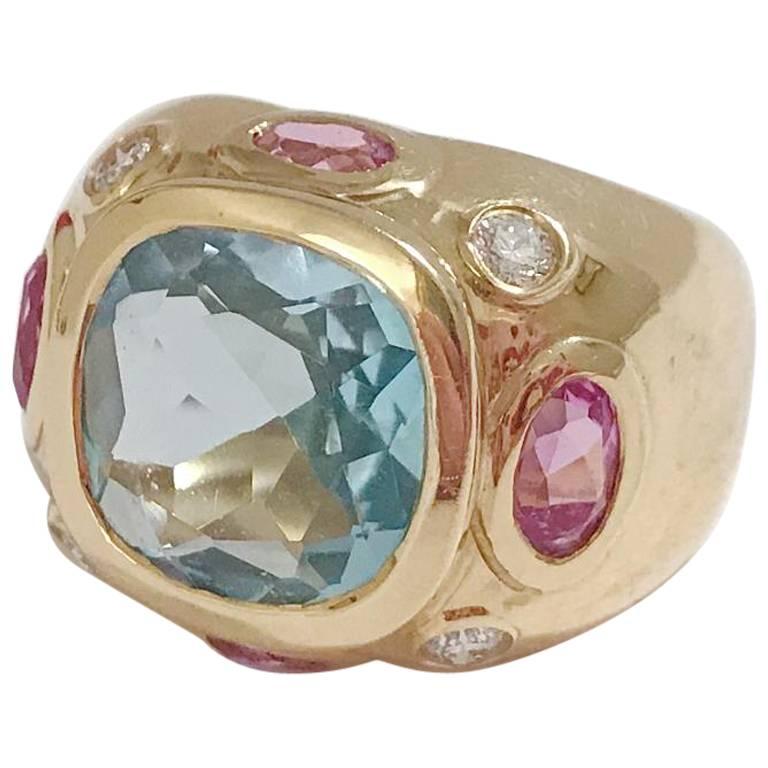 The BONHEUR Ring:  18kt Yellow Gold Domed Ring