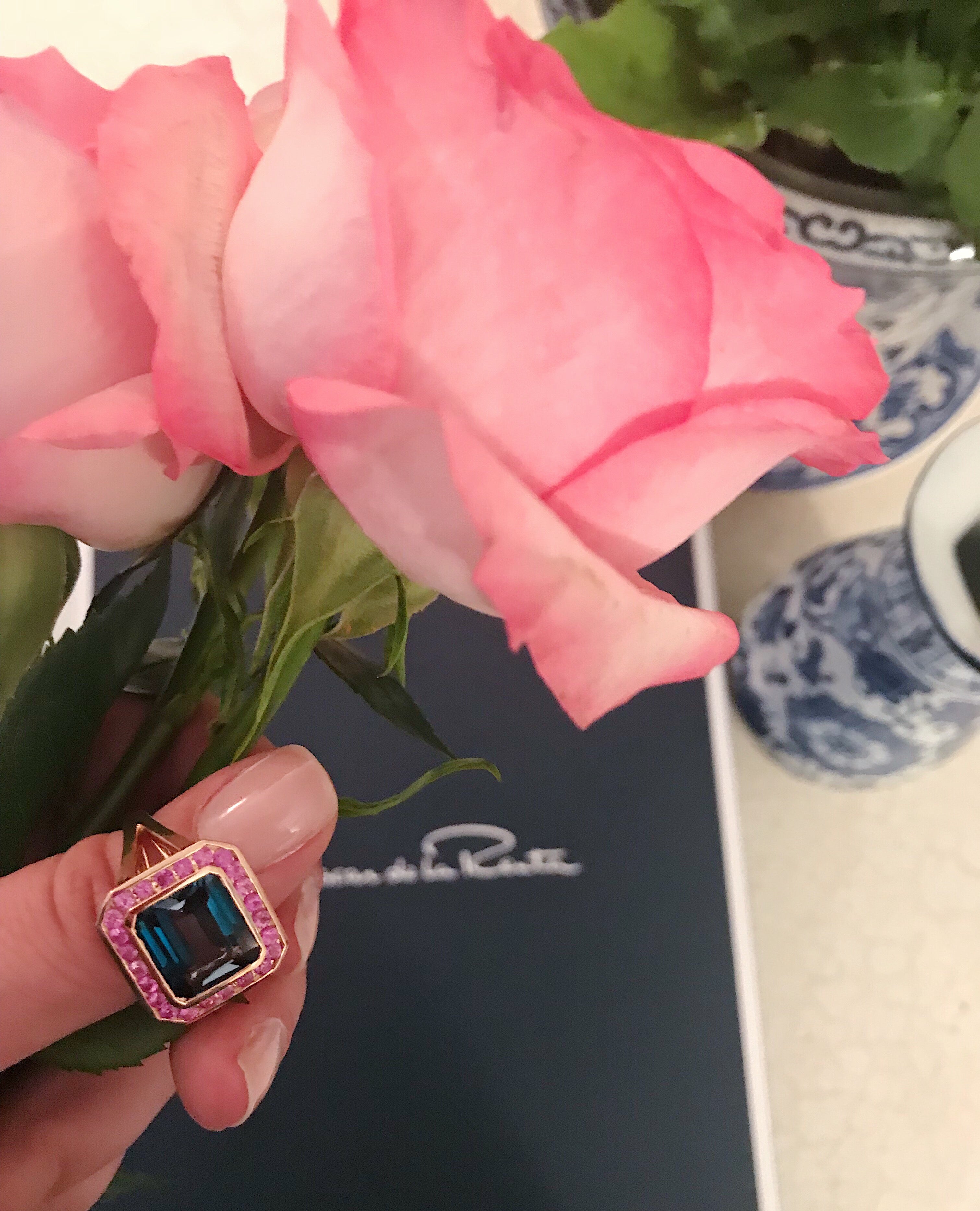 Blue Topaz Emerald Cut Ring