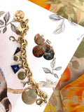 Beautiful Personalized Engraved Gold Circle Pendant and Chain