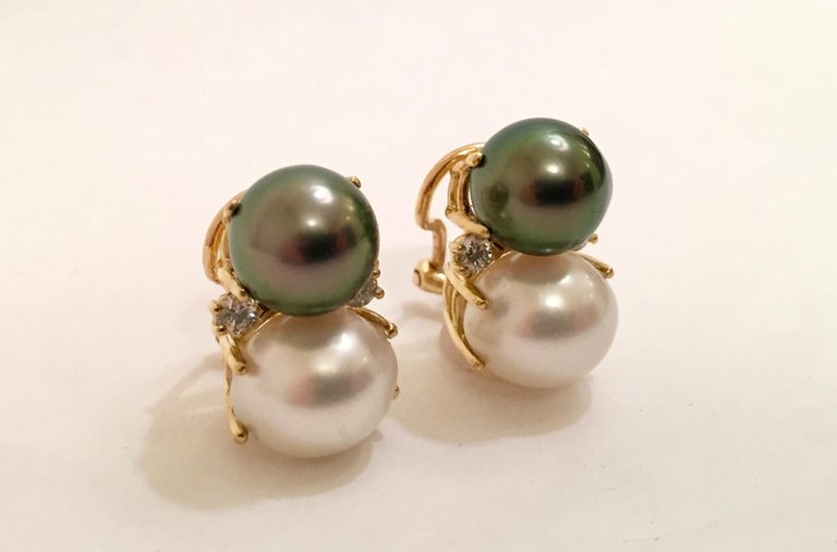 18Karat Medium GUM DROP™ Earrings with Pearls and Diamonds