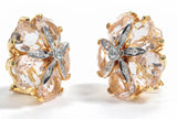 Kunzite Yellow Gold Sand Dollar Earrings