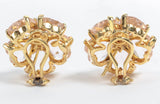 Kunzite Yellow Gold Sand Dollar Earrings