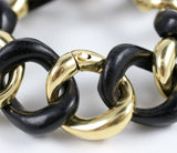 18kt Malachite and Gold Link Bracelet