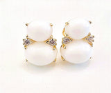 Large GUM DROP™ Earrings with Cabochon Turquoise and Diamonds