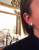 Medium GUM DROP™ Earrings with Blue Topaz Peridot and Diamonds