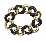 18kt Malachite and Gold Link Bracelet