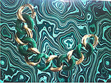 18kt Malachite and Gold Link Bracelet