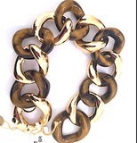 18kt Malachite and Gold Link Bracelet