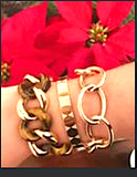 18kt Malachite and Gold Link Bracelet