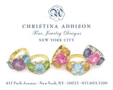 Medium 18kt Yellow Gold GUM DROP™ Ring with Pink Topaz and Iolite