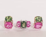 Small GUM DROP™ Ring with Pink Topaz and Citrine and Diamonds
