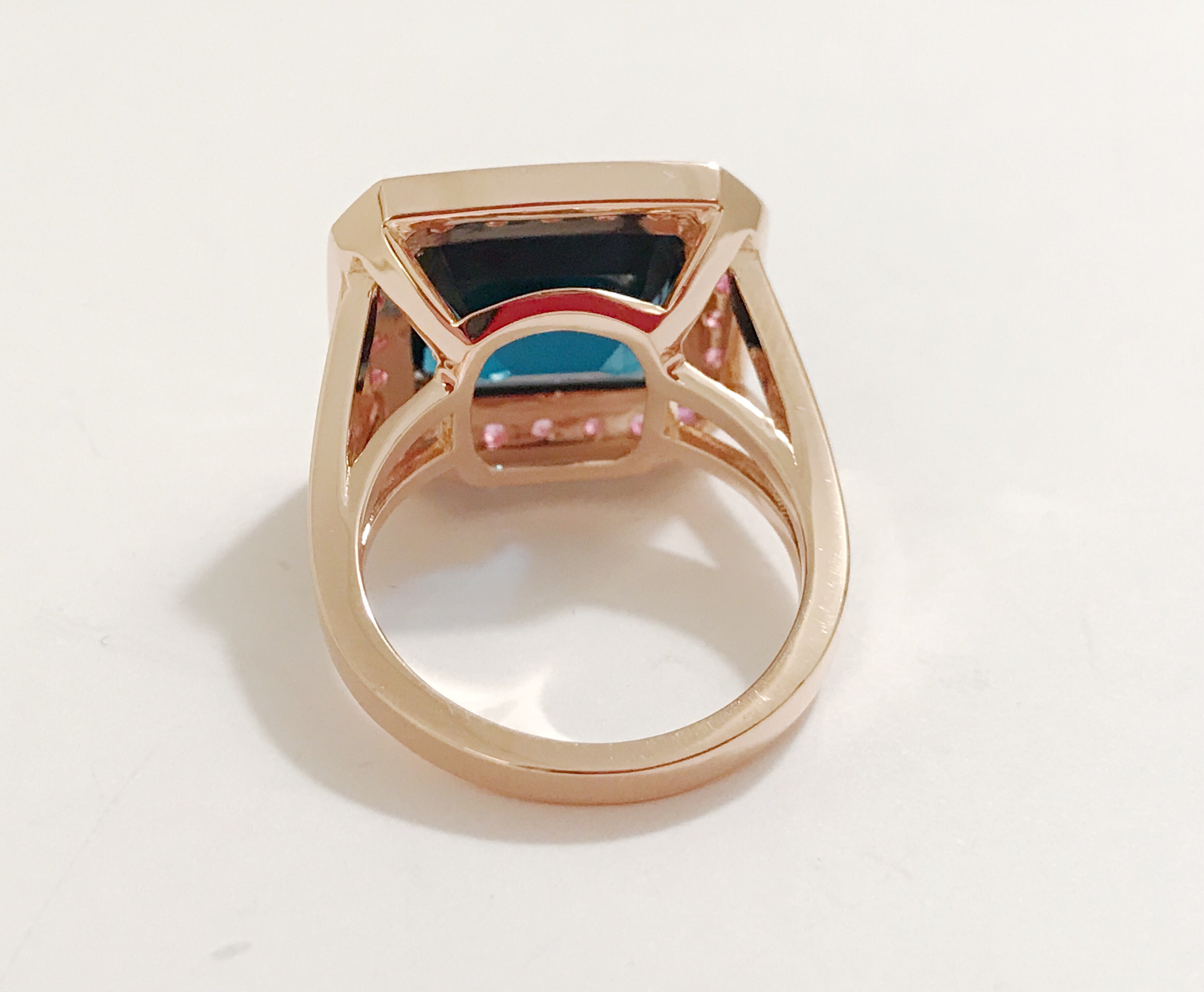 Blue Topaz Emerald Cut Ring