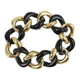18kt Malachite and Gold Link Bracelet